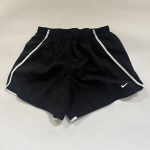 Nike Dri Fit Lined Running Shorts Black & White Girls XL Training Gym Workout